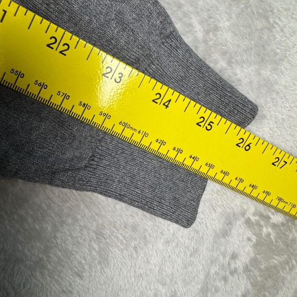 NWT Collars & Co Mens Luxury Touch Cotton Cashmere V-Neck Sweater M Grey - Picture 9 of 10